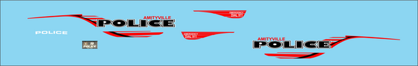 Amityville New York Police Department 1/24-1/25 waterslide decals