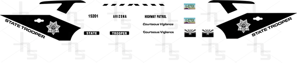 1/64 Arizona State Police waterslide decals (Current graphics)
