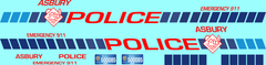 1/43 Asbury, Iowa Police Department waterslide decals