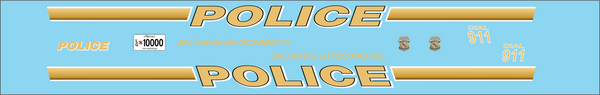 Baltimore Environmental Police Department 1/24-1/25 waterslide decals