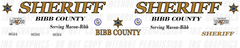 Bibb County, Georgia Sheriff's Department 1/43 waterslide decals