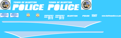 Bluffton, South Carolina Police Department 1/24-1/25 waterslide decals