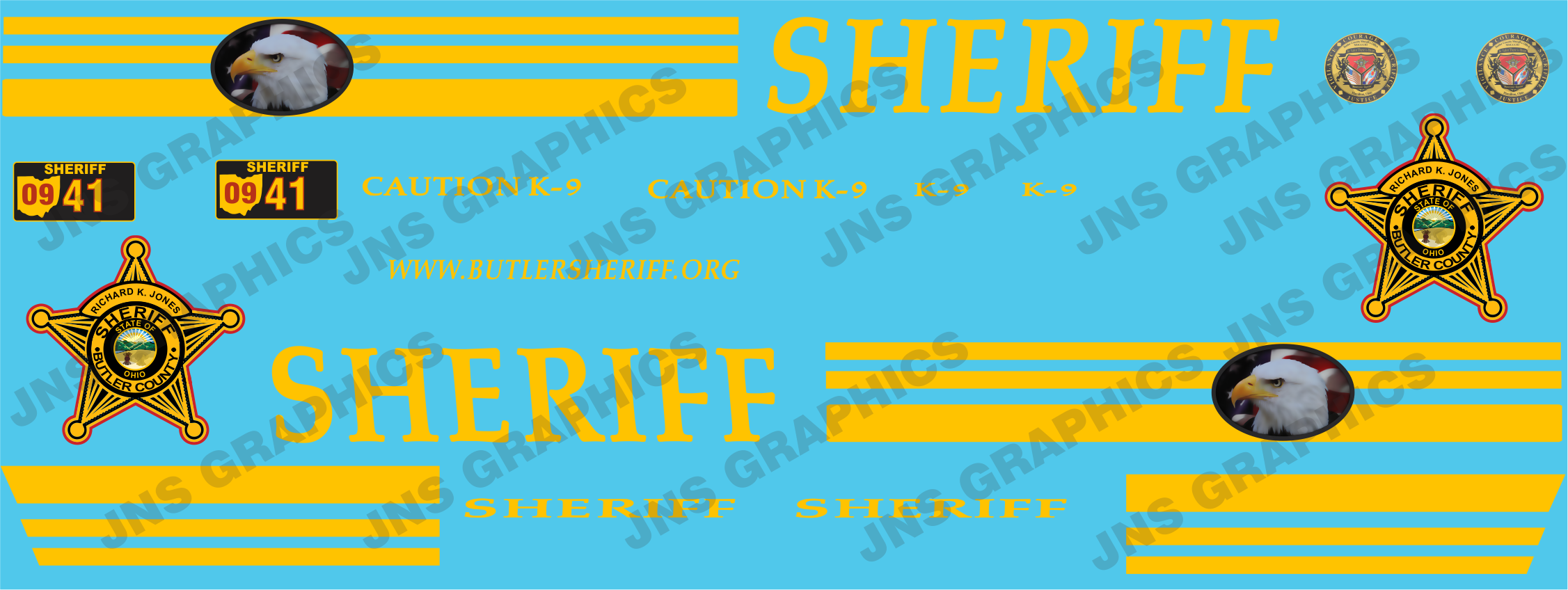 1/24 Butler County Ohio Sheriff's Department graphics