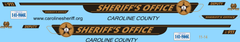 1/43 Caroline County, Virginia Sheriff's Department waterslide decals