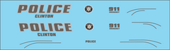 Clinton, Utah Police Department 1/24-1/25 waterslide decals