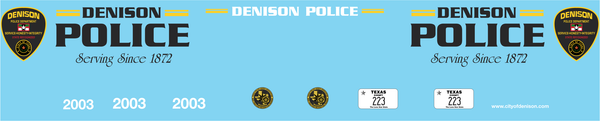 1/43 Denison Texas Police Department graphics