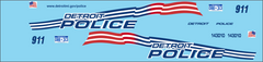 Detroit, Michigan Police Department 1/24-1/25 waterslide decals