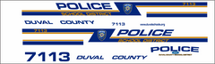 Duval County, Florida School District Police Department 1/43 waterslide decals