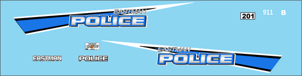 Eastman, Georgia Police Department 1/43 waterslide decals