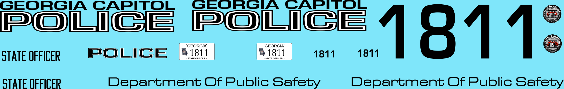 1/24-1/25 Georgia Capitol Police waterslide decals