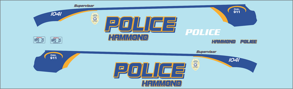 Hammond, Louisiana Police Department 1/24-1/25 waterslide decals