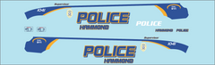 Hammond, Louisiana Police Department 1/24-1/25 waterslide decals