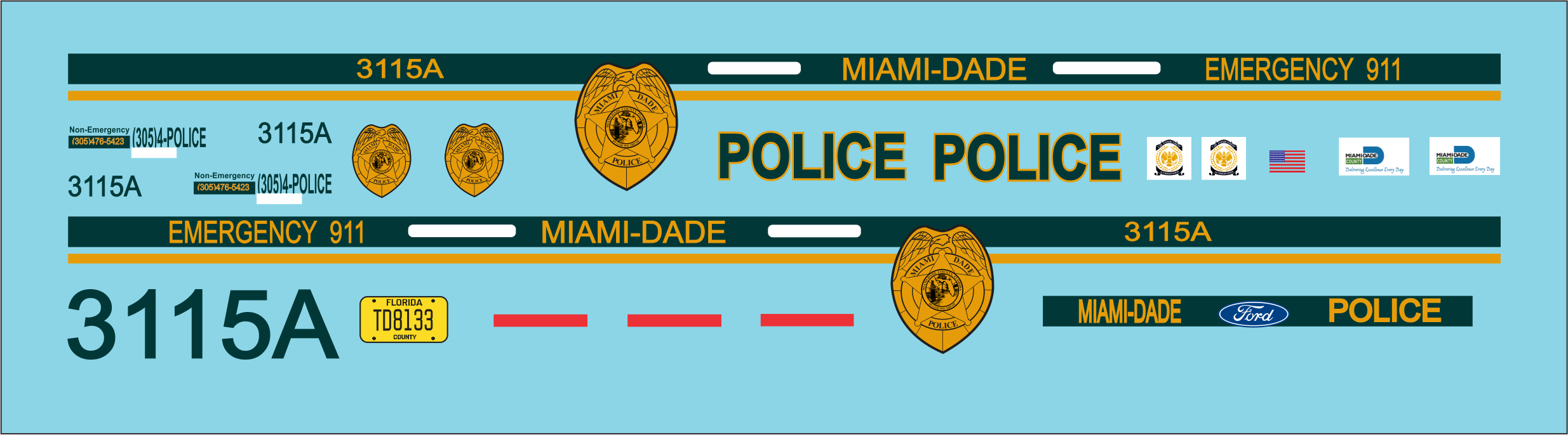 1/24-1/25 Miami-Dade, Florida Police Department – JNS DECALS