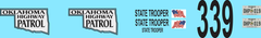 1/43 Oklahoma State Police waterslide decals