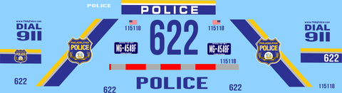 1/24-1/25 Philadelphia, Pennsylvania Police Department waterslide decals