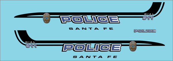 1/24-1/25 Santa Fe, Texas Police Department waterslide decals