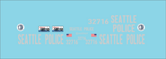 1/43 Seattle, Washington Police Department waterslide decals