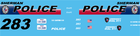 1/43 Sherman Texas Police Department graphics