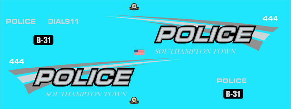 1/43 Southampton Town, New York Police Department waterslide decals