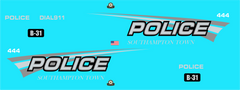 1/43 Southampton Town, New York Police Department waterslide decals