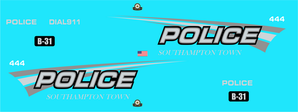 1/24-1/25 Southampton Town, New York Police Department waterslide decals