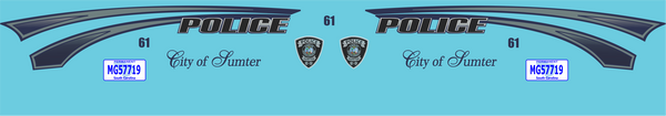 1/24-1/25 Sumter, South Carolina Police Department waterslide decals
