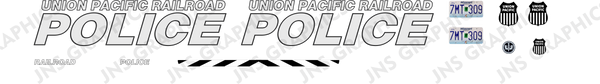 1/24-1/25 Union Pacific Police Department waterslide decals