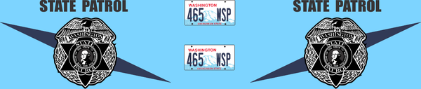 1/43 Washington State Police waterslide decals